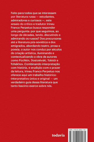 Como ler os russos, de Perpetuo, Irineu Franco. Editorial Editora Todavia, capa mole em português, 2021