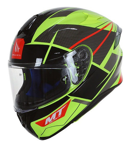 Casco Moto Mt Helmets Ff106 Targo Pro Podium D1 Amarillo