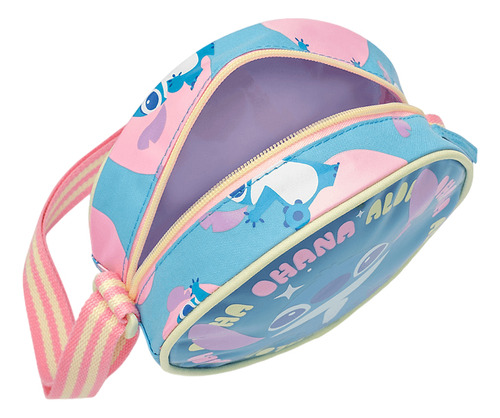 Bolsinha Stitch - Puket Cor Azul-celeste Correia De Ombro Rosa