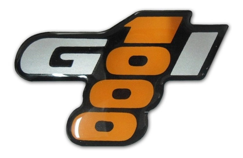 Emblema Gol1000 Vw Gol Resinado Laranja Estradao