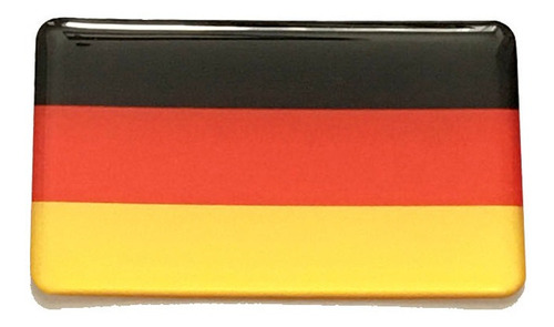 Adesivo Resinado Da Bandeira Da Alemanha 5x3 Cm