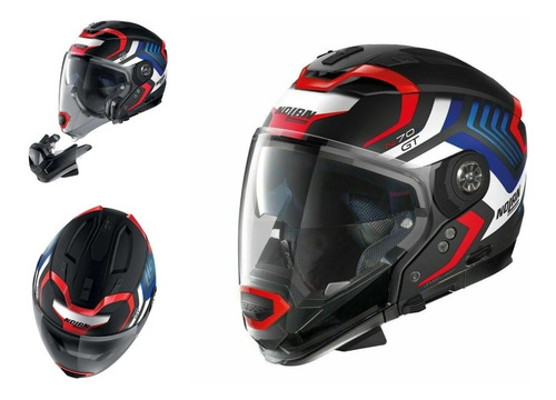 Imagen 1 de 8 de Casco Nolan N70-2 Gt Spinnaker N-com 45 Multiproposito Mate