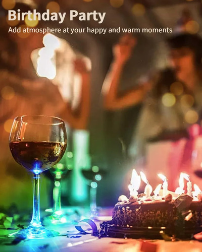 24 Pegatinas Luce Taza Tapete Led Luz Para Botella Posavasos