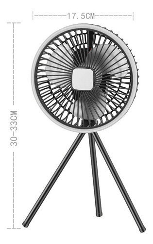 Ventilador De Camping B410000mah Recargable De Escritorio Po
