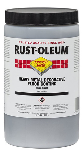 Poliuretano Heavy Metal Pisos Aditivo Plata 340gr Rust Oleum