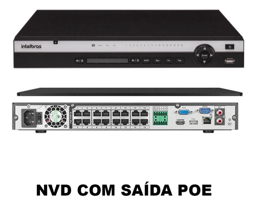 Intelbras Kit 16 Câmeras Ip Fullhd Poe Com Áudio Ip67 1tb