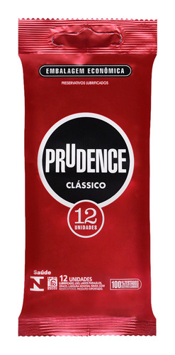 Imagem 1 de 5 de Preservativo Lubrificado Com 12 Unidades Prudence