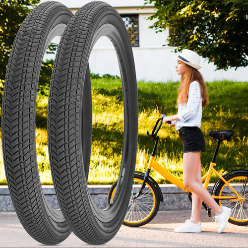 Pack De 2 Llantas Para Bicicleta Niños 12 A 20 Pulgadas Negro