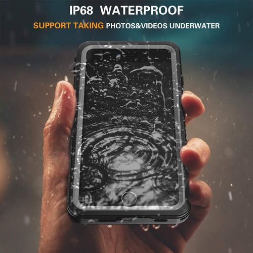Funda Impermeable Amilifecases Para iPhone 6 Plus/6s Plus Negro/cle