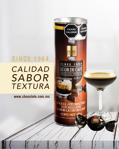 Chocolate Picard Sabor Licor De Café Tubo 180g