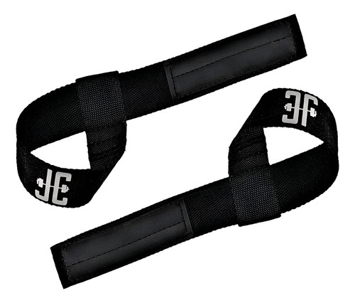 Par De Cintas Poder Straps Para Gimnasio - Levantamiento Color Negro