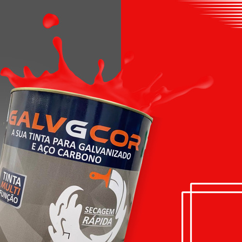 Tinta Vermelho Bombeiro 3,6l Galvgcor Para Acabamento