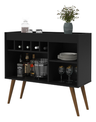Aparador Adega Bar New Odin Cor Preto