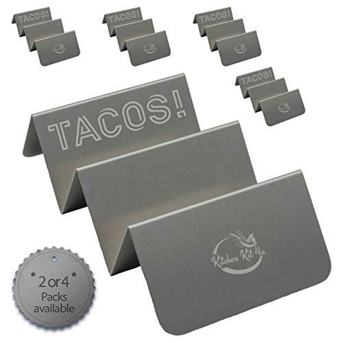 Titulares Taco Paquete De 4 Tacos De Acero Inoxidable B...