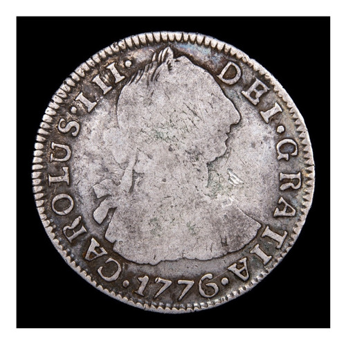 Potosí 2 Reales 1776 Jr Carlos Iii Plata Bueno Cj 65.4