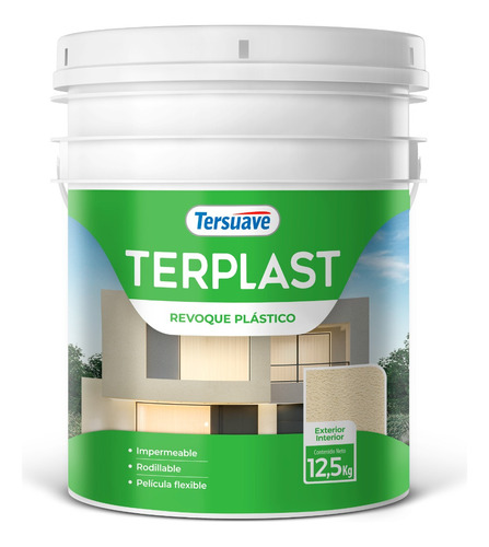Revoque Plástico Terplast Tersuave 12,5 Kg A Rodillo