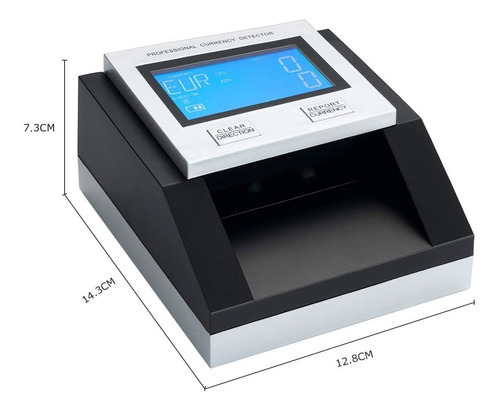 Imagen 6 de 6 de Detector De Billetes Falsos Dolares Y Euros Portátil Con Bat
