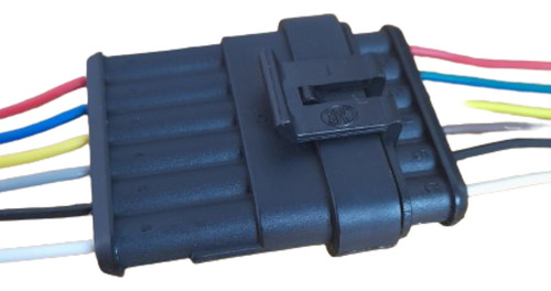Par Conector Chicote 6 Vias Trava Palio Bico Injetor Selado