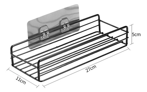 Especiero De Pared De Alambre De Metal Con Gancho Adhesivo P