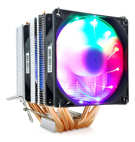 Disipador Cpu Cooler Rgb Compatible Con Intel Y Amd