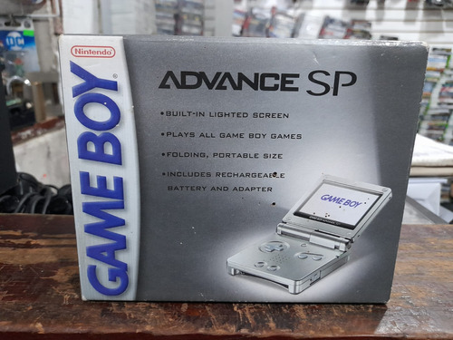 Nintendo Game Boy Advance Sp Plata De Una Sola Luz En Caja