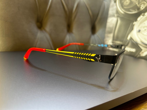 Armazón Oftálmico Oggi Original Diseño Metalico Ligero Rojo