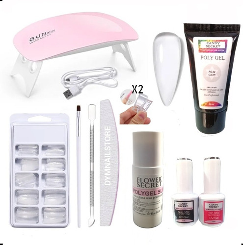 Kit De Uñas Poly Gel   