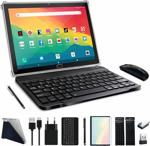 Tablet Android Hd 64gb+4gb Memoria Ram Teclado Bluetooth Pad