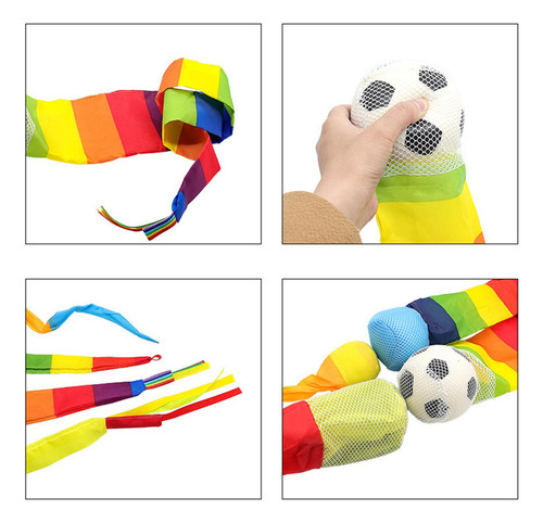 / Bola De Arco Iris Con Cola, Entrenamiento Sensorial, 95cm