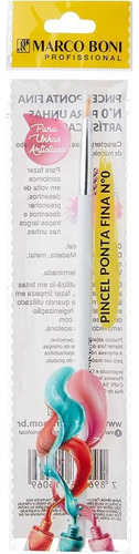 Pincel Ponta Fina Nº 0 Para Unhas Artisticas Marco Boni