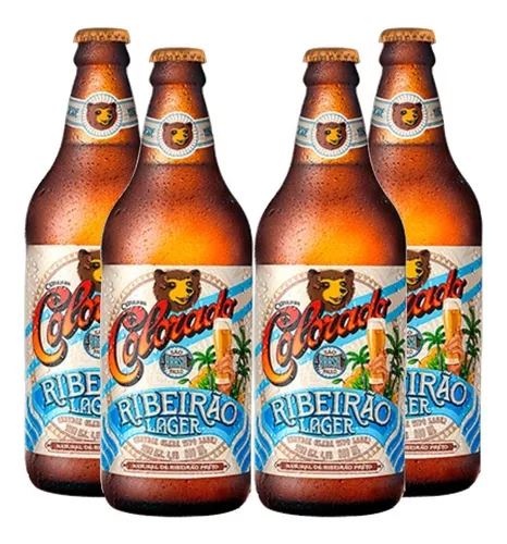 Kit 4 Cerveja Colorado Ribeirão Lager 600ml