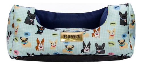 Cama Luppet Quadrada Pet Impermeável Cachorro Ou Gato Buldog