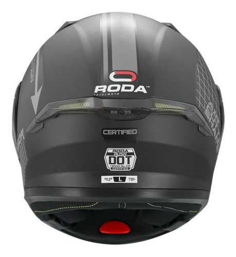 Imagen 2 de 5 de Casco Roda Rush Graficos Abatible Certificado Dot C/ Gafas