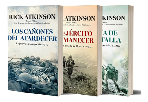 Pack Segunda Guerra Trilogia, De Rick Atkinson. Editorial Crítica En Español