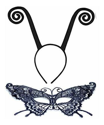 Accesorio Disfrace - Christmax 2pcs Butterfly Antenna Headba