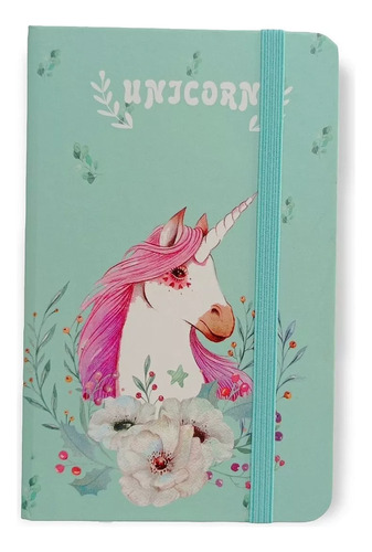 Libreta Anotador Agenda Unicornio Tapa Dura 80 Hojas X2 Unid