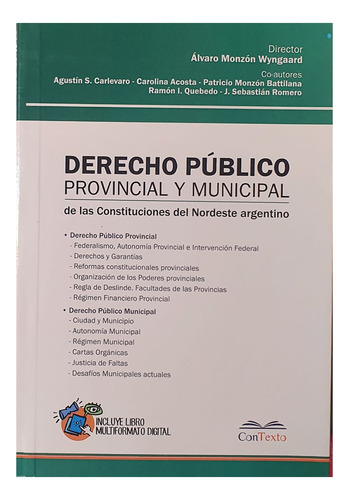 Derecho Público Provincial Y Municipal - Monzón Wyngaard, Ál