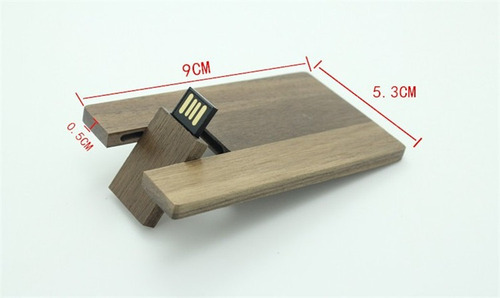 Imagem 2 de 8 de 10 Pendrive Usb 8gb Cartão Madeira Pencard P/ Gravação Laser