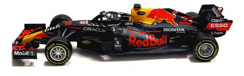 Miniatura F1 Max Verstappen Red Bull Racing RB16b 2021 1:43 Color Negro