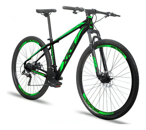 Bicicleta Aro 29 Xks Quadro Aluminio Freio Disco 24 Marchas Cor Preto/verde Tamanho Do Quadro 21