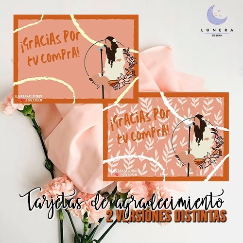 Diseño Tarjetas Agradecimiento | Personales | Simple Doble