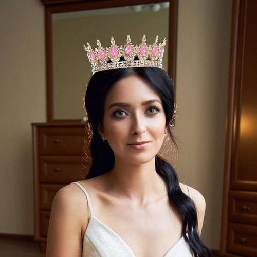 Corona De Boda Con Diamantes De Imitación: Tiara De Princesa