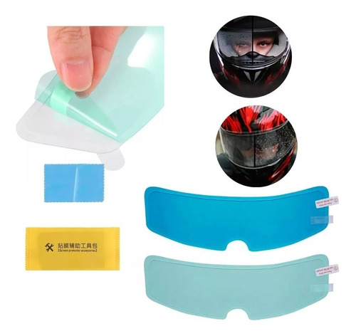 Protector Antiempañante Visor Casco Moto Repelente Lluvia