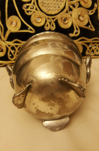 Antiguo Metal Bla Jarra Hielera Florero Cuenco Macetero Sell (Usado)