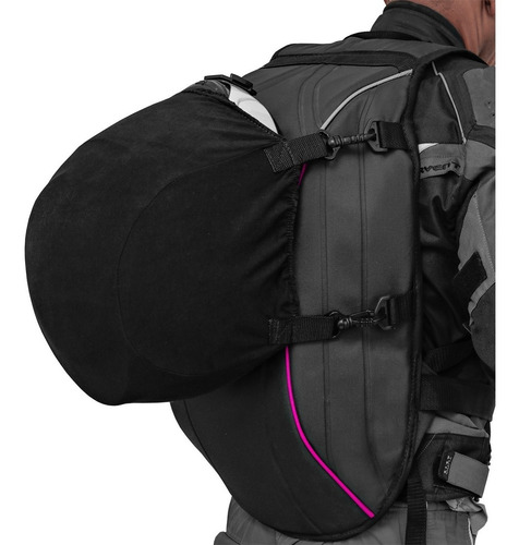 Mochila Aerodinamica Moto Feminina Max Porta Capacete Rosa M