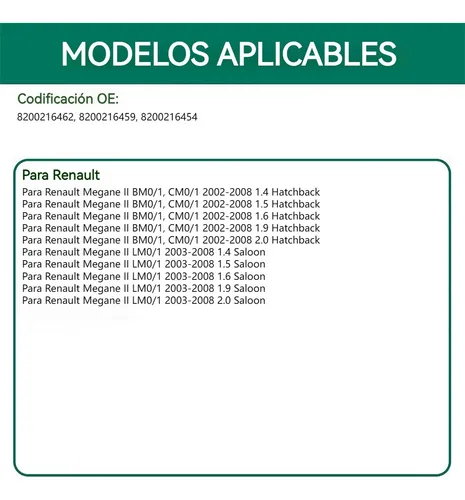 Pista Carrte Resorte Reloj For Renault Megane Ii Coup 03-07