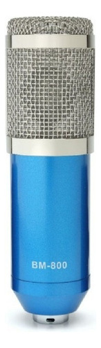 Micrófono OEM BM-800 Condensador Cardioide color azul/plateado