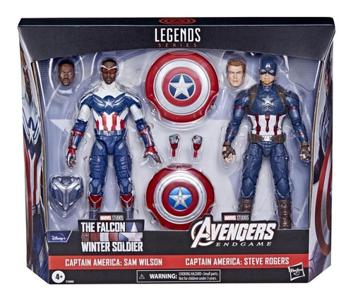 Capitán América Steve Rogers Y Sam Wilson Marvel Legends 