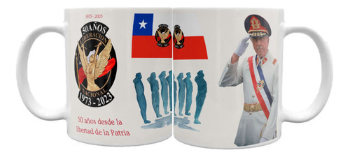 Taza 50 Años Gobierno Militar General Pinochet, Diseño Único