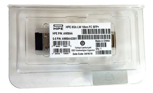 Hpe 8gb Lw 10km Fc Sfp+ Transceiver Gbic New Aw584a Aw58 Cck